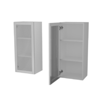 АМВ 940 WHITE VELVET Шкаф со стеклом 400 - Мебель | Мебельный | Интернет магазин мебели | Екатеринбург