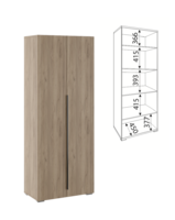 Подростковая Осло NEW Торцев. М02 Шкаф 2х дверный полки - Мебель | Мебельный | Интернет магазин мебели | Екатеринбург